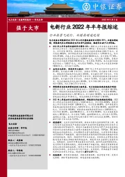 电新行业2022年半年报综述：行业高景气运行，业绩高增速延续