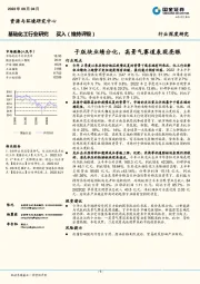 基础化工行业研究：子版块业绩分化，高景气赛道表现亮眼