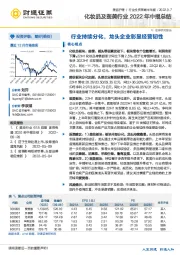 化妆品及医美行业2022年中报总结：行业持续分化，龙头企业彰显经营韧性