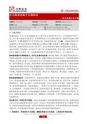 有色金属行业月报：关注能源金属中长期机会