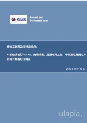 传媒互联网及海外周观点：A股继续看好VRAR、宠物消费、直播电商主题，中概股短期受汇率影响长期看好泛电商