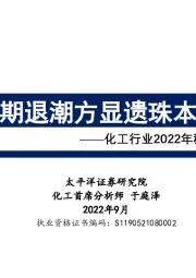化工行业2022年秋季投资策略报告：周期退潮方显遗珠本色