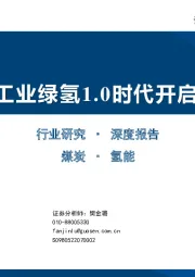 煤炭行业深度报告：工业绿氢1.0时代开启
