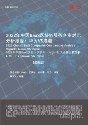2022年中国BaaS区块链服务企业对比分析报告：华为VS浪潮（摘要版）