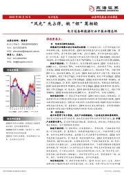 电力设备新能源行业中报业绩总结：“风光”先占得，桃“锂”莫相轻