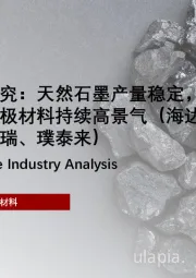 2022年中国石墨行业研究：天然石墨产量稳定，人造石墨作为锂电池负极材料持续高景气（海达石墨、中国石墨、贝特瑞、璞泰来）