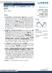 汽车行业月报：新能源8月月报：8月交强险同比+20%，全面看多