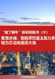 食饮:“庖丁解牛”拆析招股书(十):蜜雪冰城:现制茶饮霸主发力多业态外拓,供应链为芯迈向星辰大海