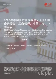 2022年中国资产管理数字化企业对比分析报告：工商银行、中国人寿、中国平安（摘要版）