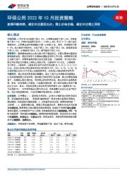 环保公用2022年10月投资策略：能源问题持续，建议关注屋顶光伏；稀土价格企稳，建议关注稀土回收