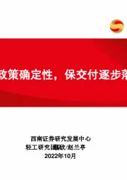 轻工行业专题：探寻政策确定性，保交付逐步落地