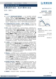 计算机行业点评报告:统筹发展与安全,关注计算机大安全