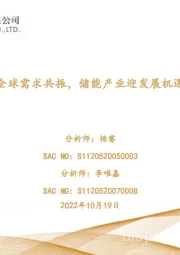 电新行业深度报告:全球需求共振,储能产业迎发展机遇
