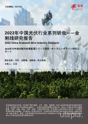 2022年中国光伏行业系列研究――金刚线研究报告