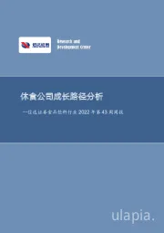 食品饮料行业2022年第43周周报：休食公司成长路径分析