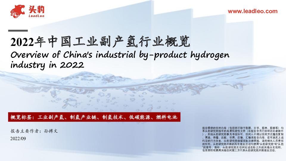 2022年中国工业副产氢行业概览
