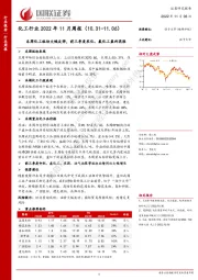 化工行业2022年11月周报：本周化工板块大幅反弹，前三季度农化、氟化工盈利高涨