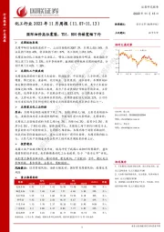 化工行业2022年11月周报：国际油价高位震荡，TDI、BDO价格宽幅下行