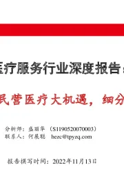 医疗服务行业深度报告：供需缺口孕育民营医疗大机遇，细分赛道模式各异