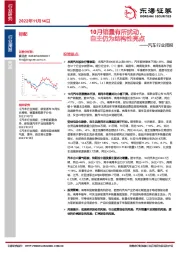 汽车行业周报：10月销量有所扰动，自主仍为结构性亮点