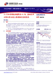 消费品零售行业：10月社消增速放缓降至-0.5%，基础生活必需品类与线上渠道相对表现更优