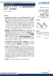 汽车：新能源10月月报：10月新能源渗透率达30.1%，坚定看好！