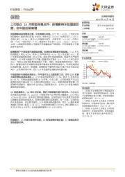 上市险企10月财险保费点评：疫情影响车险增速回落，非车险延续高增