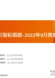 化工行业运行指标跟踪-2022年9月数据