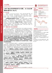 电力设备与新能源行业周报：三部门联合促进新能源汽车消费，10月光伏新增装机量同比+50.4%