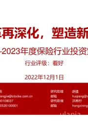 2023年度保险行业投资策略:改革再深化,塑造新常态