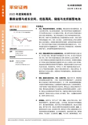 电力设备及新能源2023年度策略报告：兼顾业绩与成长空间，优选海风、储能与光伏新型电池