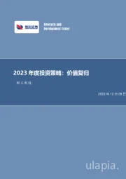 轻工制造2023年度投资策略：价值复归