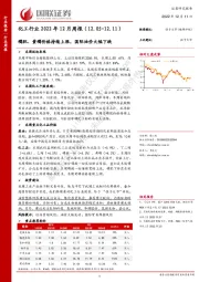 化工行业2022年12月周报：磷肥、黄磷价格持续上涨，国际油价大幅下跌