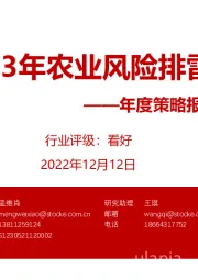 年度策略报告姊妹篇：2023年农业风险排雷手册