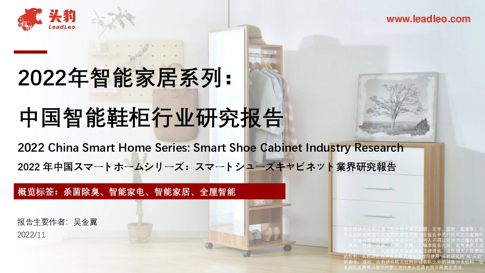 2022年智能家居系列：中国智能鞋柜行业研究报告