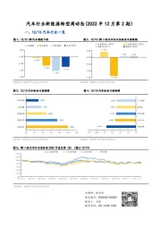 汽车行业新能源转型周动态（2022年12月第2期）