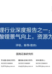 锂行业深度报告之一:碳酸锂景气向上,资源为王