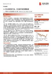 零售行业周报第461期：11月社消表现不佳，关注春节前消费数据