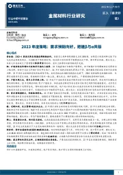 金属材料行业研究2023年度策略：需求预期向好，把握β与α共振