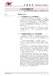 11月汽车销量点评：受到疫情扩散和需求走弱影响，月度销量同环比下滑