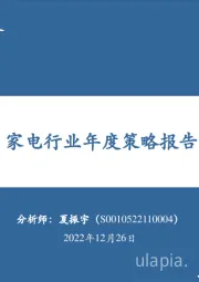 家电行业年度策略报告