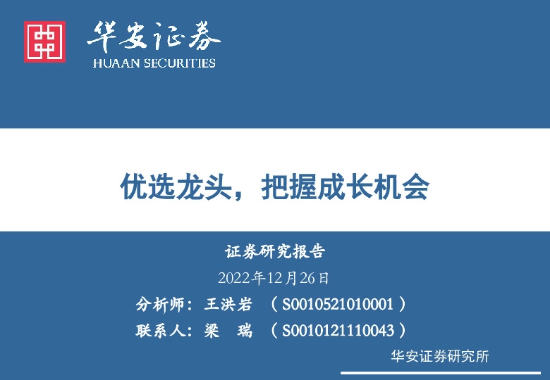 美容护理：优选龙头，把握成长机会