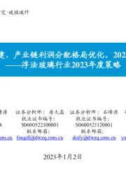 浮法玻璃行业2023年度策略:供需平衡重建、产业链利润分配格局优化,2023年弹性可期