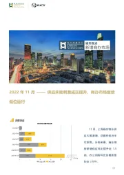 房地产行业：2022年11月——供应未能刺激成交提升，商办市场继续低位运行