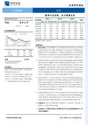 电子行业深度：聚焦行业创新，关注增量业务