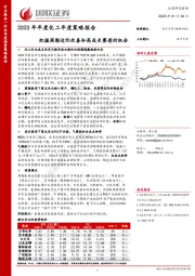 2023年年度化工年度策略报告：把握周期边际改善和高成长赛道的机会