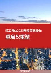 轻工行业2023年度策略报告：重启&重塑