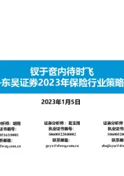 2023年保险行业策略报告：钗于奁内待时飞