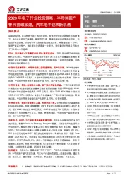 2023年电子行业投资策略：半导体国产替代持续加速，汽车电子迎来新机遇