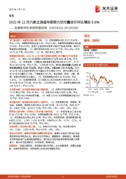 金属新材料高频数据周报:2022年12月六家主流造车新势力交付量合计环比增加9.9%